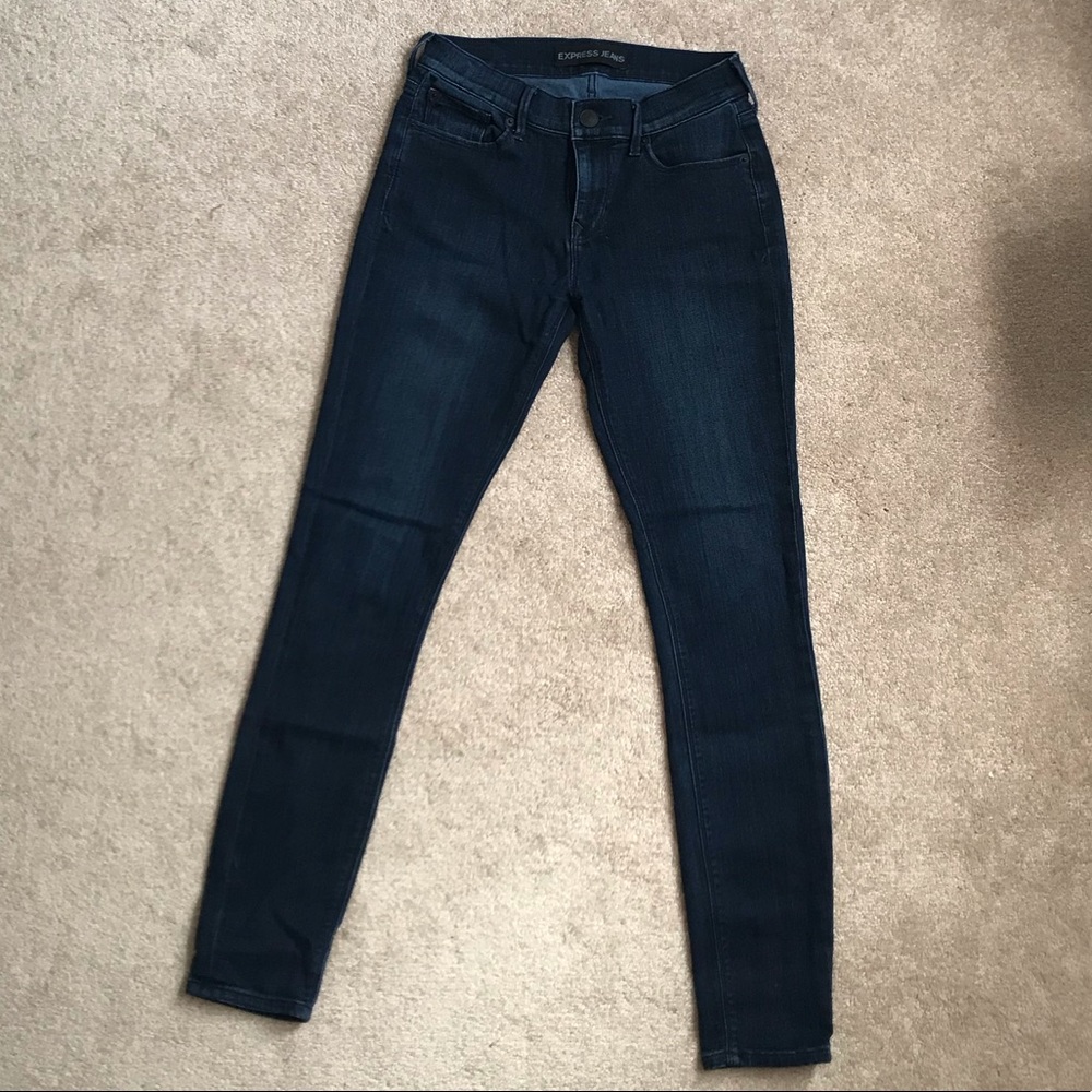 Express Mid Rise Dark Wash Jean Leggings